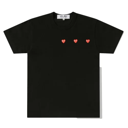 Футболка Comme des Garçons Play Triple Small Heart "Black"