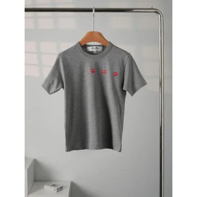 Футболка Comme des Garçons Play Triple Small Heart "Black" фото № 2