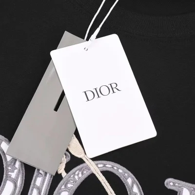 Футболка Dior Logo With A Pin "Black" фото № 2