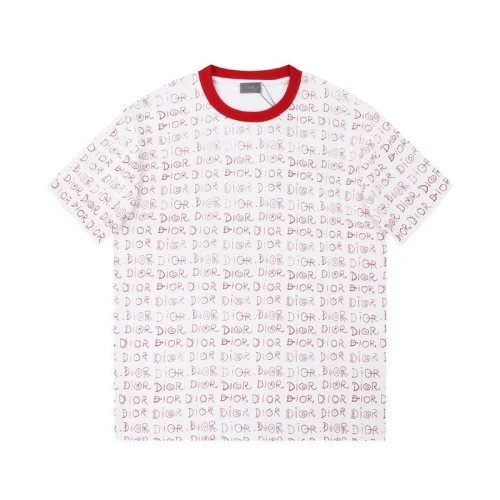 Футболка Dior Print With Text Of Brand Name "White/Red"