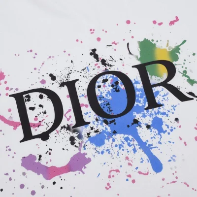 Футболка Dior Paints In Abstraction "White" фото № 3