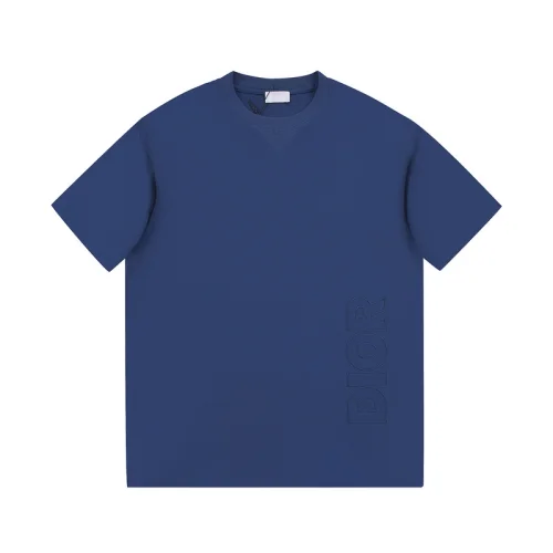 Футболка Dior Embroidered logo "Blue"