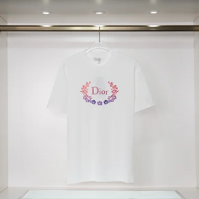 Футболка Dior Logo With Flower Wreath "White" фото № 2