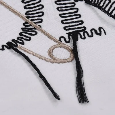 Футболка Dior Logo Made Of Thread With A Pin "White" фото № 4