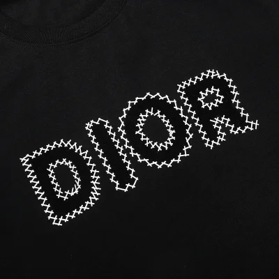 Футболка Dior With Attached Logo "Black" фото № 5