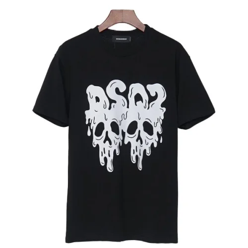 Футболка Dsquared2 Print Skulls Melt "Black"