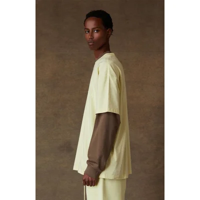 Футболка Fear Of God Cotton Logo "Cream/Yellow" фото № 4