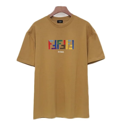 Футболка Fendi Multicolor Logo Symbols "Brown"