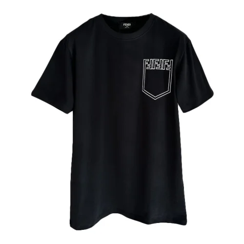 Футболка Fendi Drawn Pocket And Logo "Black"