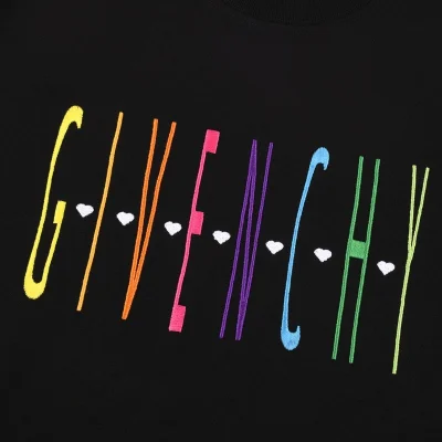 Футболка Givenchy Logo Divided By Hearts "Black" фото № 2