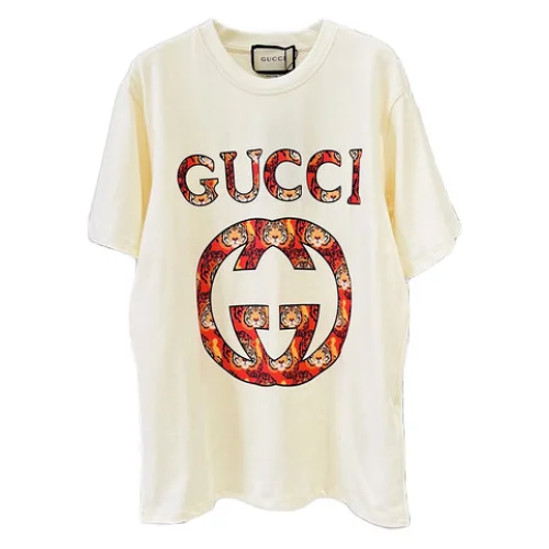 Футболка GUCCI Animal Logos "Baige"