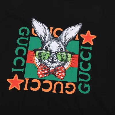 Футболка Gucci The Fashionable Hare "Black" фото № 5