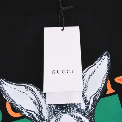 Футболка Gucci The Fashionable Hare "Black" фото № 8