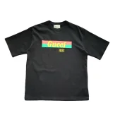 Футболка Gucci Two Stripes Of Color And Logo "Black"