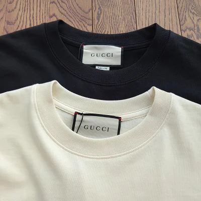 Футболка Gucci Two Stripes Of Color And Logo "Black" фото № 4