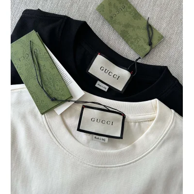 Футболка Gucci Made Of Cotton With Brand Print "Black" фото № 5