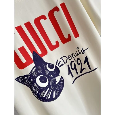Футболка Gucci Meowing Cat "Cream" фото № 2