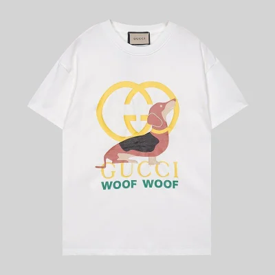 Футболка Gucci Dachshund Print "White" фото № 2