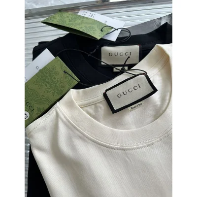 Футболка Gucci Shoes And Logo Print "Cream" фото № 5
