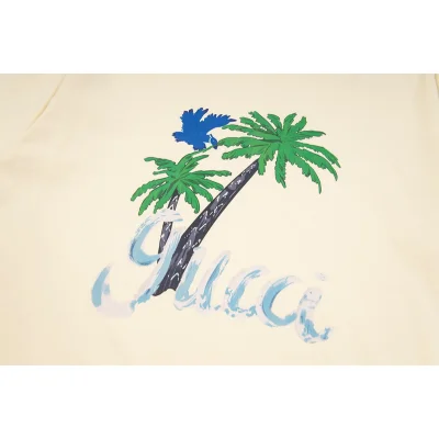 Футболка Gucci Two Palms Print "Beige" фото № 3