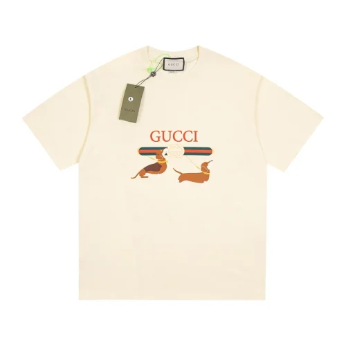 Футболка Gucci Two Dogs "Beige"