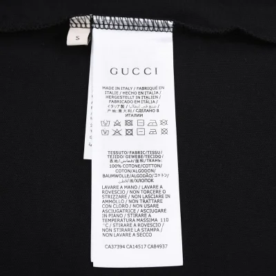Футболка Gucci Embroidered Hare Print "Black" фото № 3