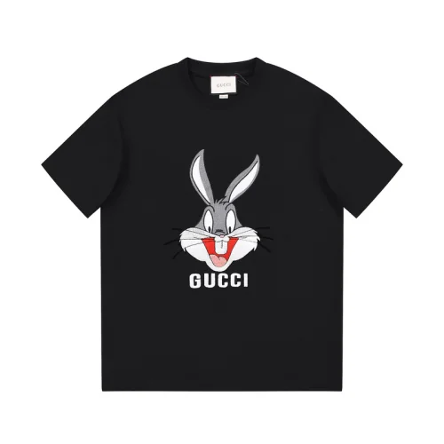 Футболка Gucci Embroidered Hare Print "Black"