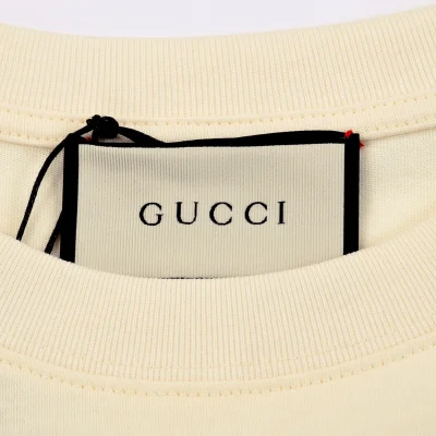Футболка Gucci Cherry Logo "Beige" фото № 4