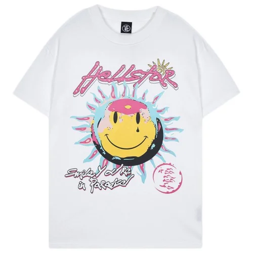 Футболка Hellstar Smile Inside Sun Front Print "White"