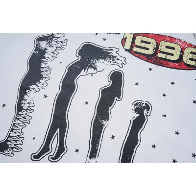 Футболка Hellstar Skull With Logo Front Print "White" фото № 4