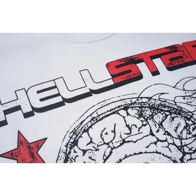 Футболка Hellstar Skull With Logo Front Print "White" фото № 5