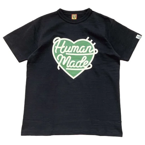 Футболка Human Made With Heart Print "Black"