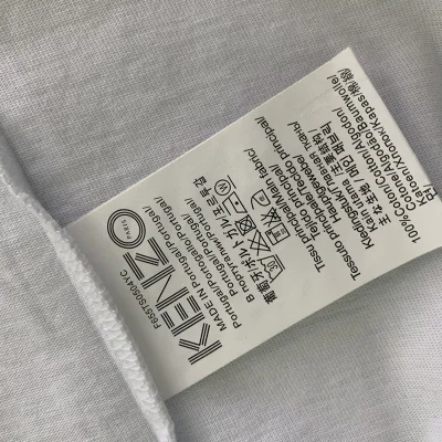 Футболка Kenzo With Red Text Logo - Tiger Head "White" фото № 3