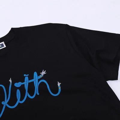 Футболка Kith Stripe Logo "Black" фото № 3