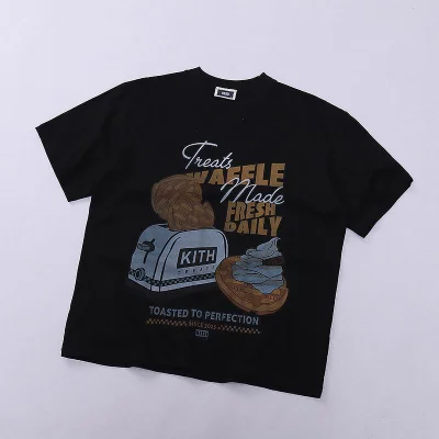 Футболка Kith Waffle Treats "Black" фото № 2