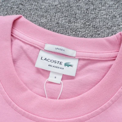 Футболка Lacoste With Cute Crocodile Logo "Pink" фото № 3