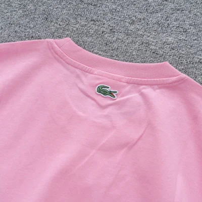 Футболка Lacoste With Cute Crocodile Logo "Pink" фото № 7