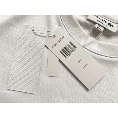 Футболка Lacoste With Small Logo - Cotton "White" фото № 7