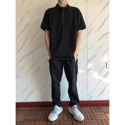 Поло Lacoste Plain With Embroidered Small Logo "Black" фото № 7