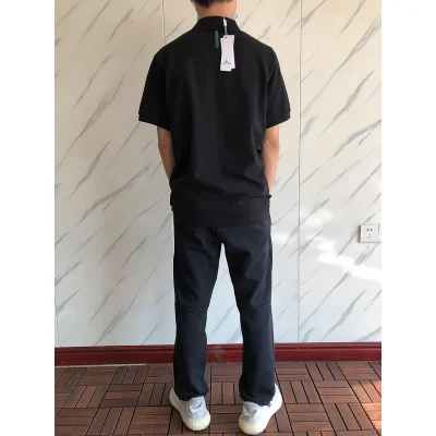 Поло Lacoste Plain With Embroidered Small Logo "Black" фото № 8