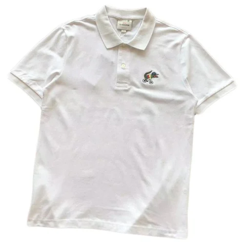 Поло Lacoste Small Crocodile Print - On Bicycle "White"