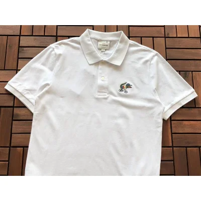 Поло Lacoste Small Crocodile Print - On Bicycle "White" фото № 2
