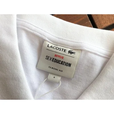 Поло Lacoste Small Crocodile Print - On Bicycle "White" фото № 3