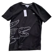 Футболка Lacoste Logos Pattern "Black"
