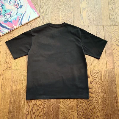 Футболка Loewe With Logo On The Pocket And Fire Pattern "Black" фото № 3