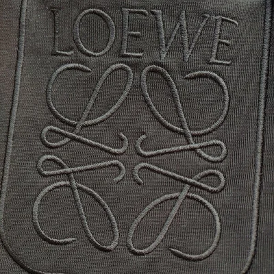 Футболка Loewe With Logo On The Pocket And Fire Pattern "Black" фото № 7