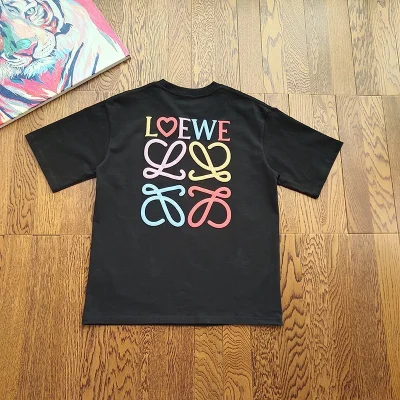 Футболка Loewe Cotton With Color Logo "Black" фото № 2