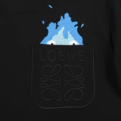 Футболка Loewe The Peeping Flame "Black" фото № 2