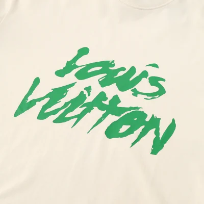 Футболка Louis Vuitton Graffiti Logo "Beige" фото № 3