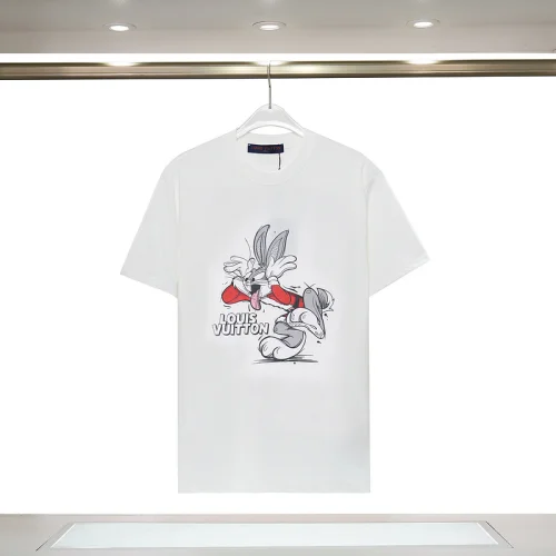 Футболка Louis Vuitton With Print Of Hare Showing Its Tongue "White"